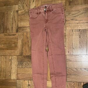American Eagle dark pink/red jeggings